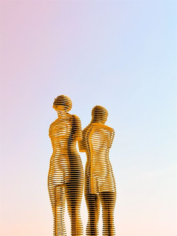 Ali and Nino, first light, Batumi - photograph by Lika Arobelidze