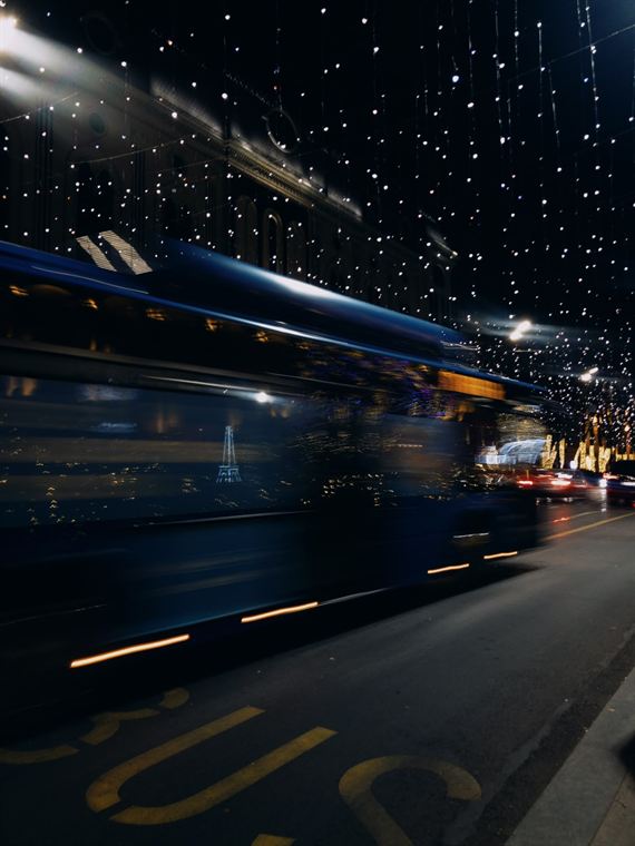 Night bus, Tbilisi - photograph by Lika Arobelidze