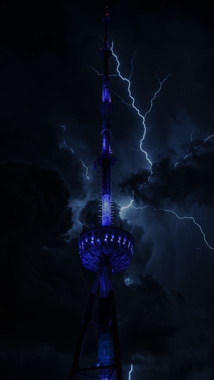 Tower, struck, Tbilisi - photograph by Lika Arobelidze