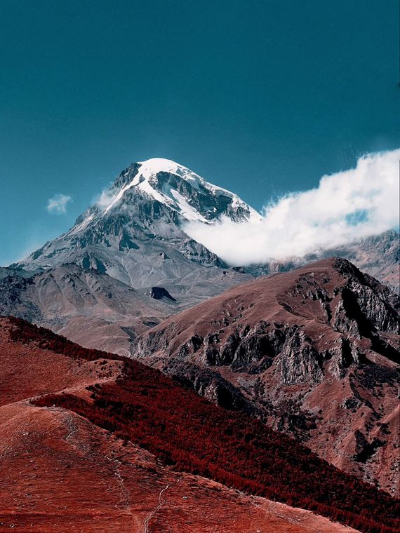 Kazbek, Mount Kazbek - photograph by Lika Arobelidze