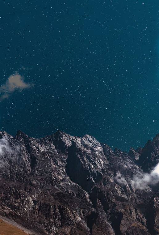 Night over the ridge, Greater Caucasus - photograph by Lika Arobelidze