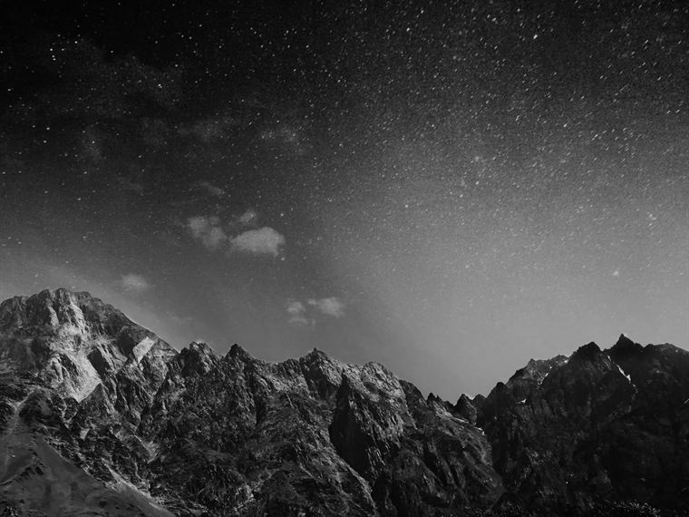 Peaks in monochrome, Greater Caucasus - photograph by Lika Arobelidze