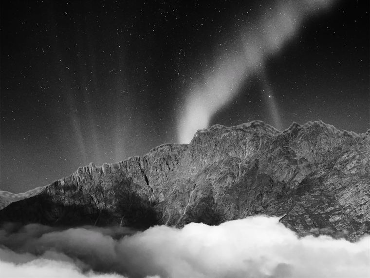 Cloud on the summit, Greater Caucasus - photograph by Lika Arobelidze