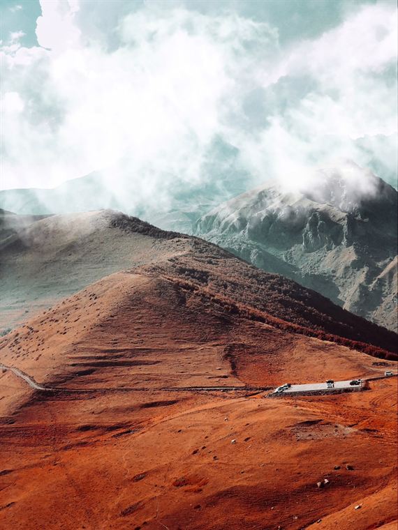Red ridge, Greater Caucasus - photograph by Lika Arobelidze