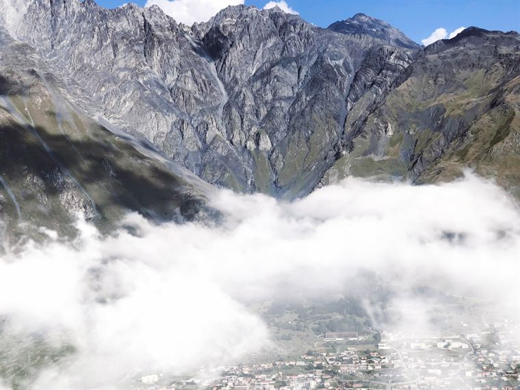 Valley under cloud, Stepantsminda - photograph by Lika Arobelidze